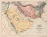 SOUTH WEST ASIA. Arabia Persia Afghanistan Baluchistan Iran Pakistan 1880 map