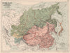 NORTH ASIA. Russia in Asia Turkestan Chinese Empire Japan. CORTAMBERT 1880 map