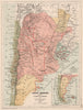 SOUTH AMERICA. Argentina Chile Paraguay Uruguay Patagonia. CORTAMBERT 1880 map