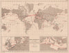 WORLD TELEGRAPH CABLES. Network. In operation & projected. CORTAMBERT 1880 map