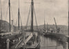 DOVER. The harbour, with Dover Castle in the distance. Kent 1895 old print