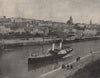 BOULOGNE. General view from the west pier. Pas-de-Calais 1895 old print