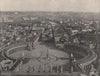ROME. Bird's-eye view from the dome of St. Peter's. Rome 1895 old print