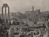 ROME. General view of the Forum. Rome 1895 old antique vintage print picture