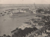 VENICE. Panorama of the city. Venice 1895 old antique vintage print picture
