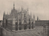 MILAN. The cathedral, Milan. Italy 1895 old antique vintage print picture