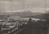 LUCERNE. View of Lucerne and its mountains. Switzerland 1895 old antique print