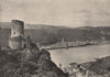 THE RHINE. The Katz and St. Goarhausen. Germany 1895 old antique print picture
