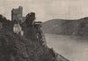 THE RHINE. the castle of Rheinstein. Germany 1895 old antique print picture