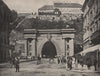 BUDAPEST. The hill, showing the entrance to the tunnel. Hungary 1895 old print