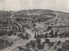 JERUSALEM. The Mount of Olives. Israel 1895 old antique vintage print picture