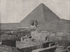 GIZA. The Great Pyramid, The Sphinx, and the Temple of Chafea. Egypt 1895