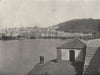 MALAGA. the city and the harbour. Spain 1895 old antique vintage print picture