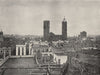 BARCELONA. Part of the old city, with cathedral. Spain 1895 antique print