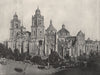 MEXICO CITY. The cathedral. Mexico 1895 old antique vintage print picture