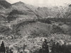 OURAY. General view of the town and the Rockies. Colorado 1895 old print
