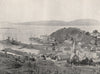 PORT CHALMERS. The town and the harbour. New Zealand 1895 old antique print