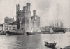 CARNARVON. The castle. Wales 1895 old antique vintage print picture