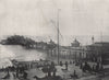 BRIGHTON. The West Pier. Sussex 1895 old antique vintage print picture