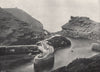 BOSCASTLE. View of the harbour. Cornwall 1895 old antique print picture