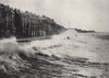 BLACKPOOL. A rough day. Lancashire 1895 old antique vintage print picture