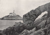 MUMBLES. the lighthouse. Wales 1895 old antique vintage print picture