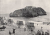 TENBY. St. Catherine's Rock and port. Wales 1895 old antique print picture