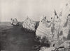 THE NEEDLES. General view, showing the lighthouse. Isle of Wight 1895 print