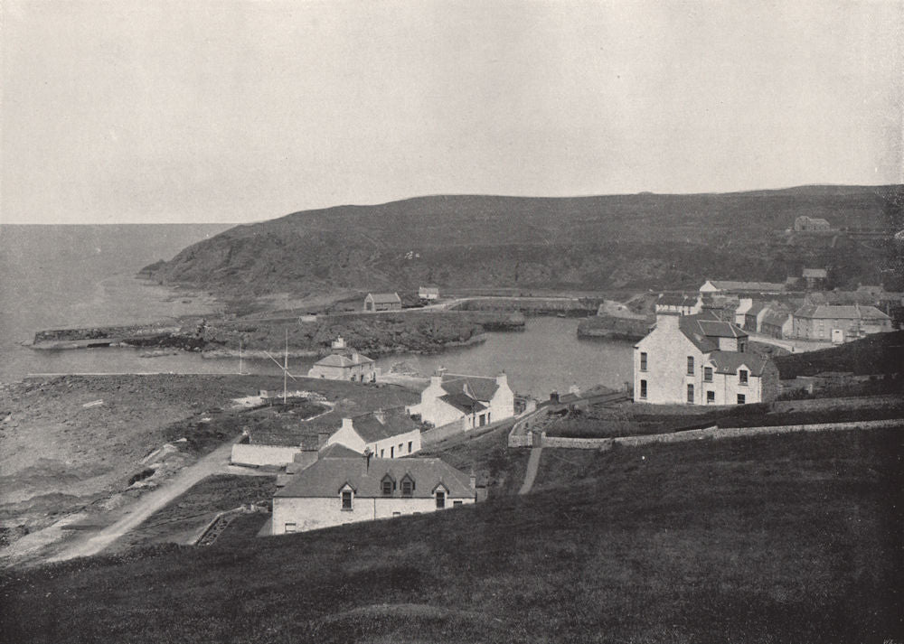 PORTPATRICK. The harbour. Scotland 1895 old antique vintage print ...