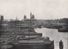 HULL. Prince's Dock. Wilberforce memorial & dock offices. Yorkshire 1895 print
