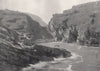 TINTAGEL. Showing King Arthur's Castle. Cornwall 1895 old antique print