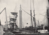 GRIMSBY. View of the docks, with the hydraulic tower. Lincolnshire 1895 print