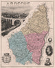 ARDÈCHE. Département. Privas. Montgolfier. de Serres. VUILLEMIN 1879 old map