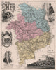 CHER. Département. Bourges. Couer. Louis XI. VUILLEMIN 1879 old antique map