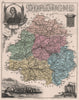 DORDOGNE département. ‍Périgueux.Chateau de Bannes. Fénélon. VUILLEMIN 1879 map