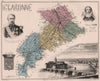 HAUTE-GARONNE. Département. Toulouse. Niel. Isaure. VUILLEMIN 1879 old map