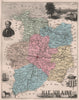 ILLE-ET-VILAINE. Département. Rennes. Chateaubriant. VUILLEMIN 1879 old map