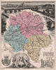 INDRE-ET-LOIRE. Département. Tours. Agnes Sorel. VUILLEMIN 1879 old map