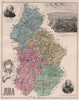 JURA. Département. Lons-le-Saunier. d'Olivet. Lecourbe. VUILLEMIN 1879 old map