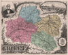 LOIRET. Département. ‍Orléans. Girodet. VUILLEMIN 1879 old antique map chart
