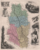 MEUSE. Département. Bar-le-Duc. Oudinot. VUILLEMIN 1879 old antique map chart