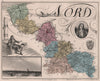 NORD. Département. Dunkerque. Bart. Watteau. VUILLEMIN 1879 old antique map