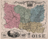 OISE. Département. Chateau de Pierrefonds. Dupuis. VUILLEMIN 1879 old map
