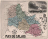 PAS-DE-CALAIS. Département. de St Pierre. VUILLEMIN 1879 old antique map chart