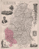 HAUT-RHIN après/after 1870. Département. Colmar. Lefèbvre. VUILLEMIN 1879 map