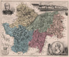 SAÔNE-ET-LOIRE. Département. ‍Mâcon. Changarnier. VUILLEMIN 1879 old map