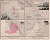 COLONIES FRANÇAISES Miquelon Marquises Guyane Comores Nouméa.VUILLEMIN 1879 map
