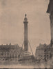 PARIS COMMUNE 1871. La Colonne Vendome. Place Vendome column c1873 old print
