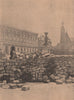 PARIS COMMUNE 1871. Barricade du Panthéon c1873 old antique print picture