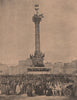 PARIS COMMUNE 1871. Manifestations sur la Place de la Bastille c1873 old print